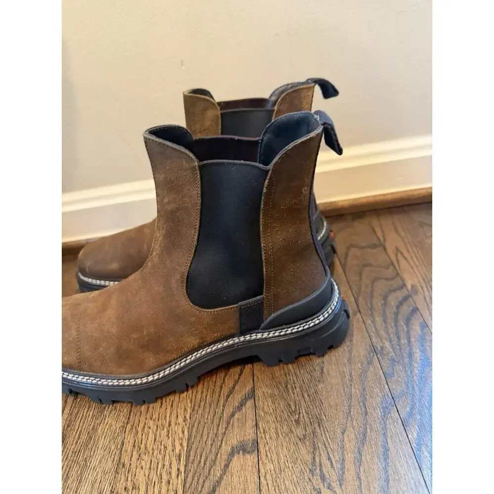 PRADA Suede Chelsea Boot Brown Size US 8 Made In Italy EUC - Picture 11 of 14